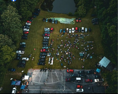 Aerial View of Outdoor Concert Live Wire & Animal Magnetism, June 8, 2024